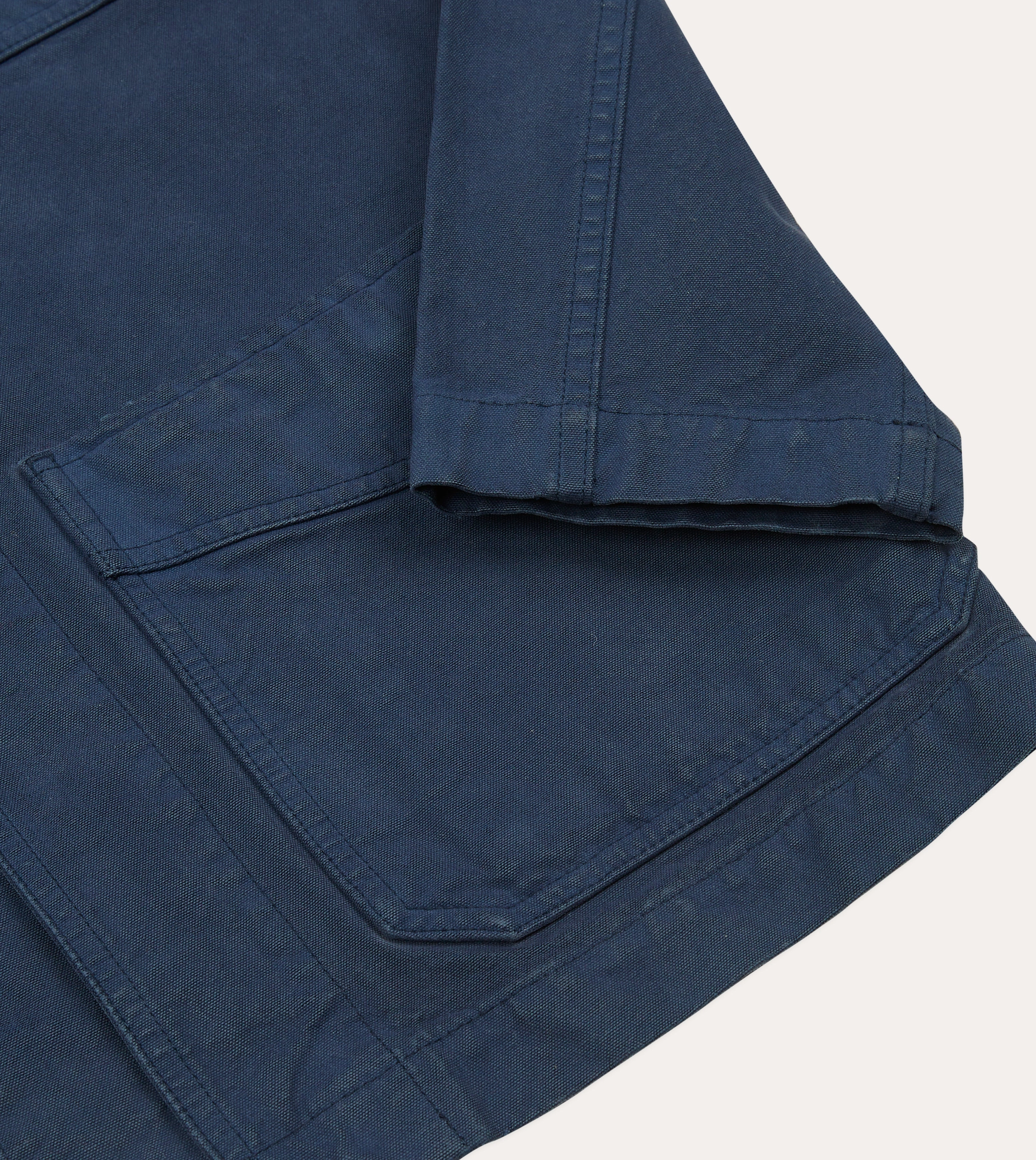 Layered Comfort mountain vacation Navy Cotton Duck Canvas Five-Pocket Chore Jacket