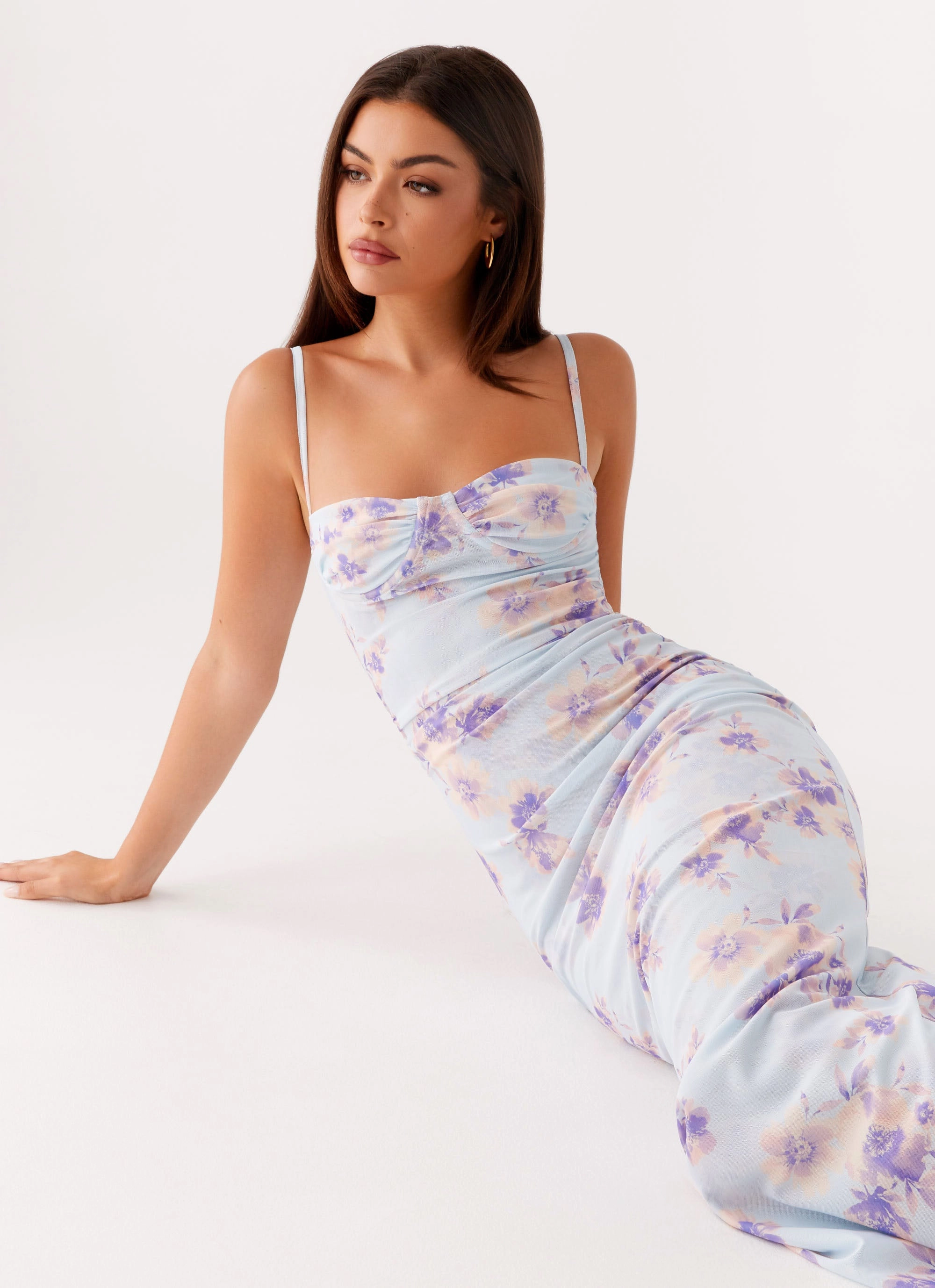 Clean Comfort A Line Cut Impress Maxi Dress - Print