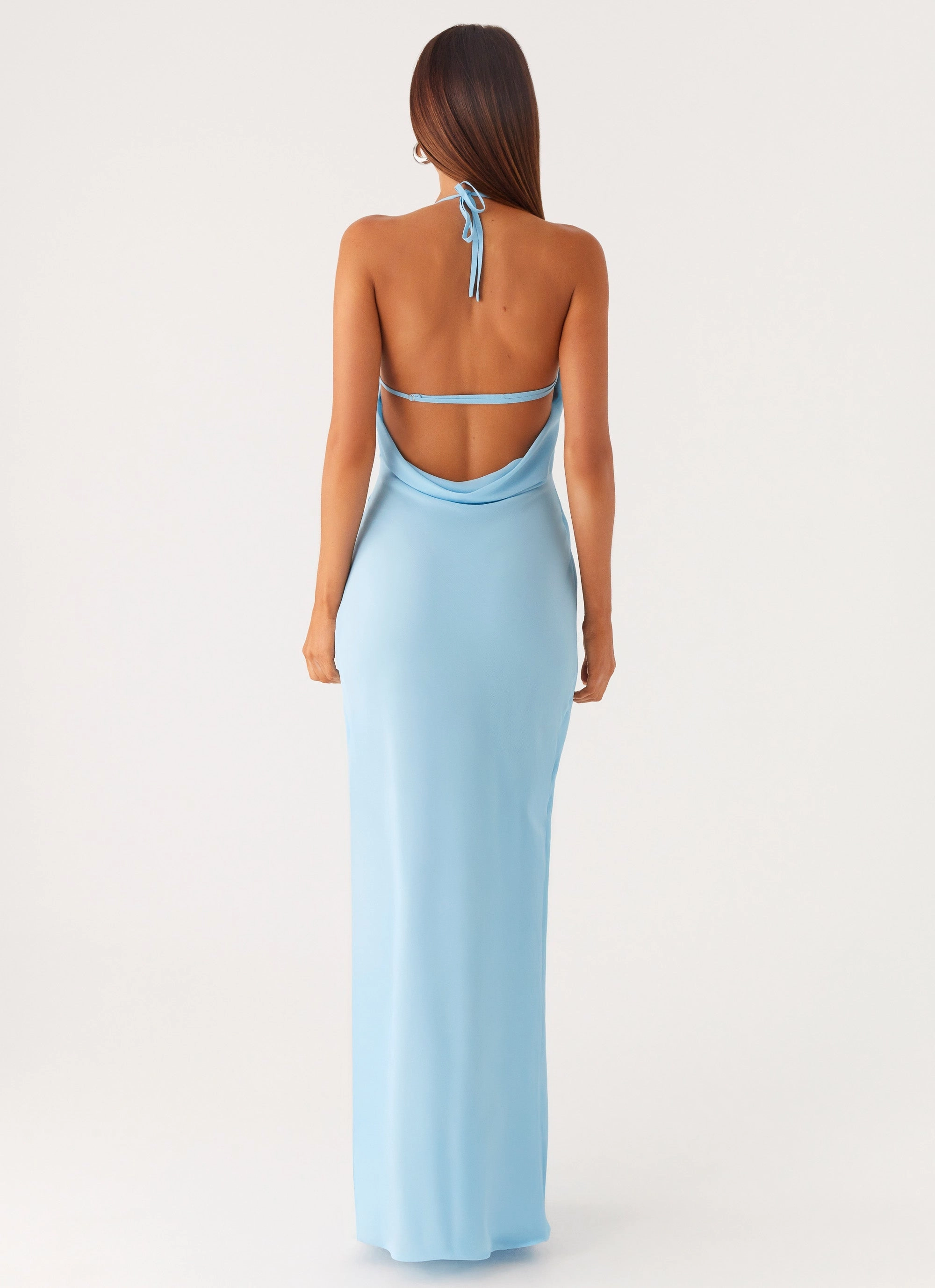 Just A Kiss Cowl Maxi Dress - Turquoise Basic essential