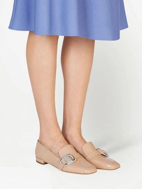 Ferragamo Vara Patent-Leather Chain-Loafers Comfort Fit Design