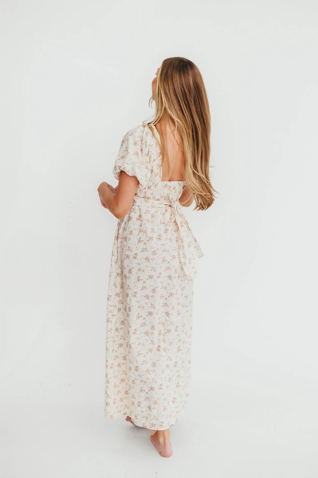 Finley 100% Cotton Peplum Midi Dress in Petal Pink - Bump & Nursing Friendly Basic essential