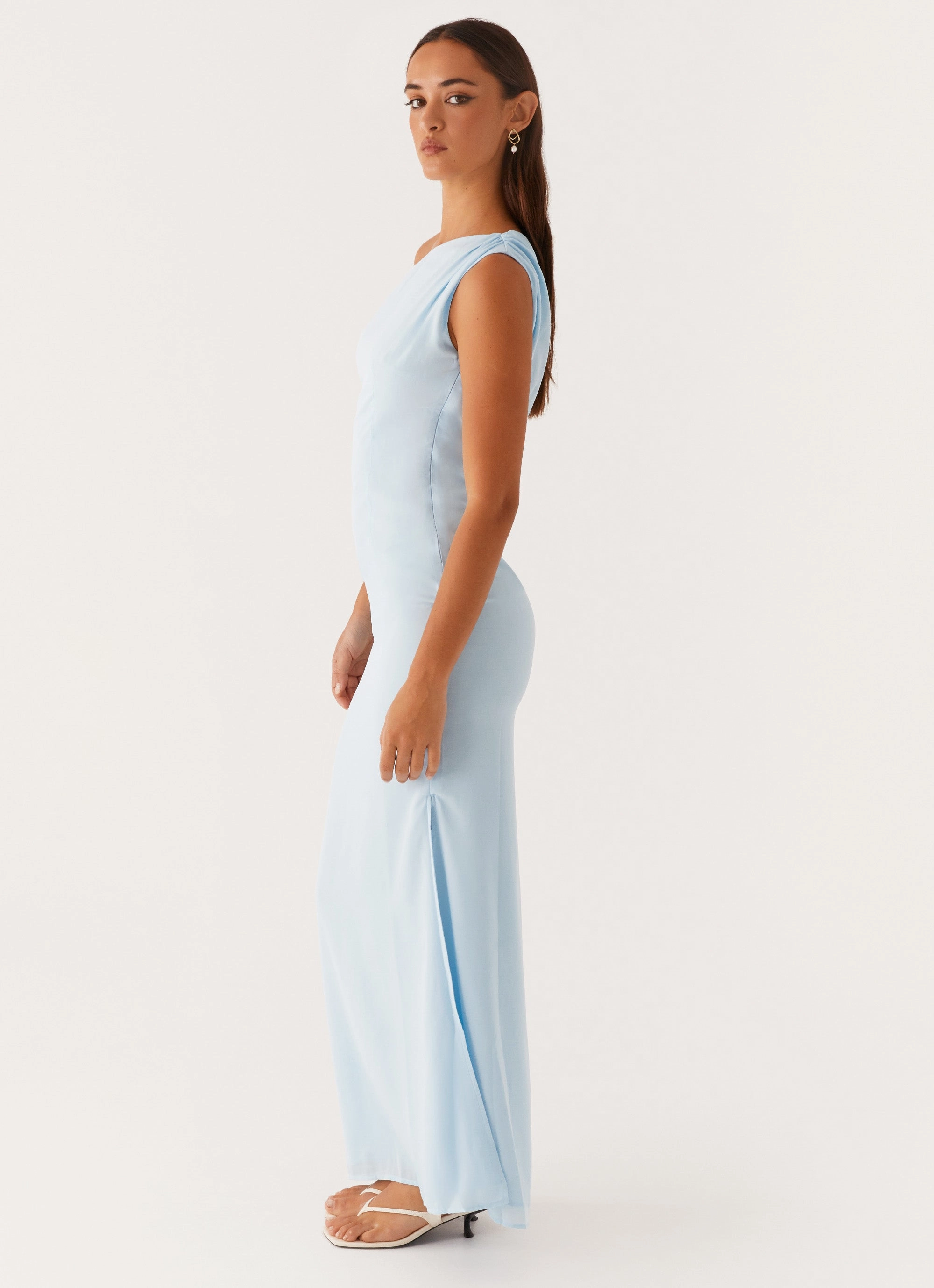 Dinner Date Maxi Dress - Blue Breathable wear