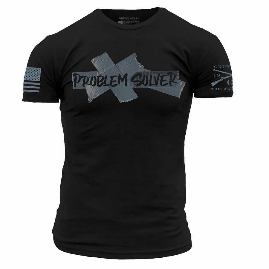 Problem Solver T-Shirt - Black Simple yet stylish Valentine's Day