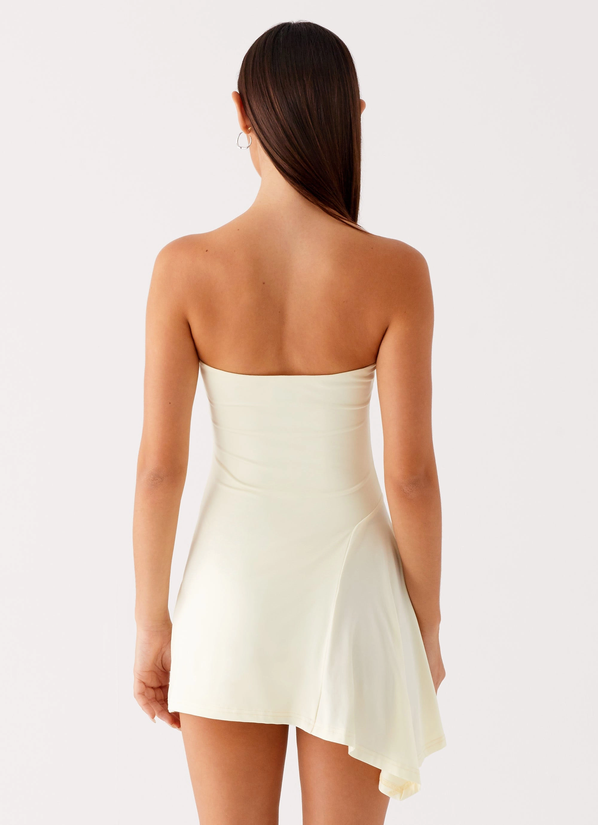 Flattering Fit for All Sana Strapless Mini Dress - Yellow