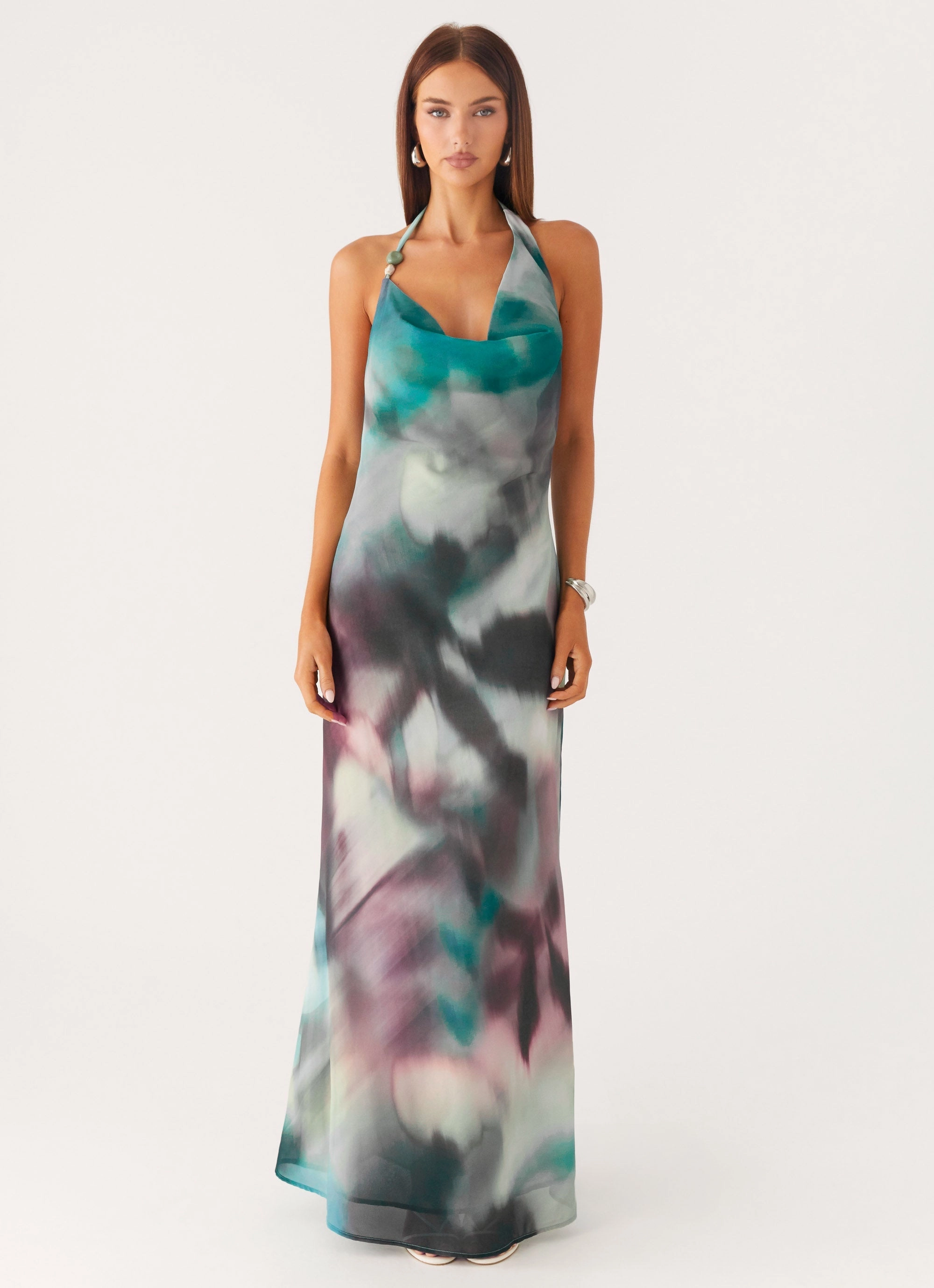 Lost At Sea Maxi Dress - Sea Splash Subtle Edge Weekend Ready