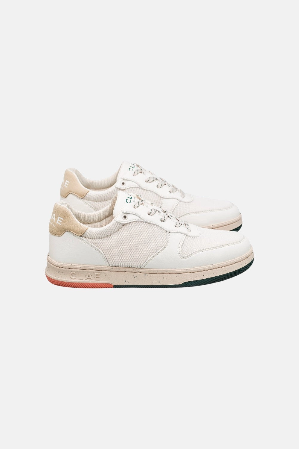 Clae Malone Lite Sneakers in Off-White Trekking Green Sunset High Traction Tread
