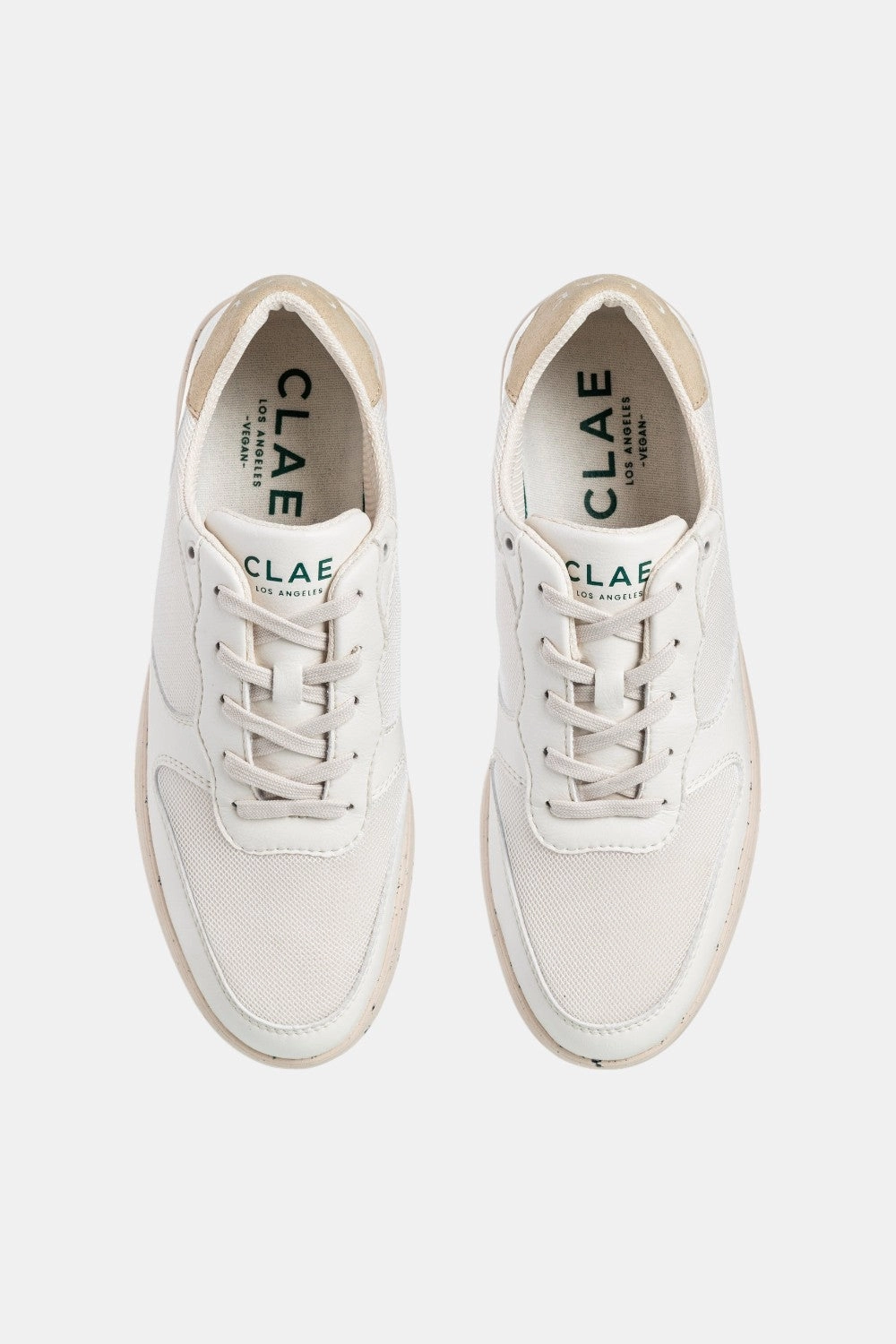 Hybrid Cushioning System Back Pull Clae Malone Lite Sneakers in Off-White Trekking Green Sunset