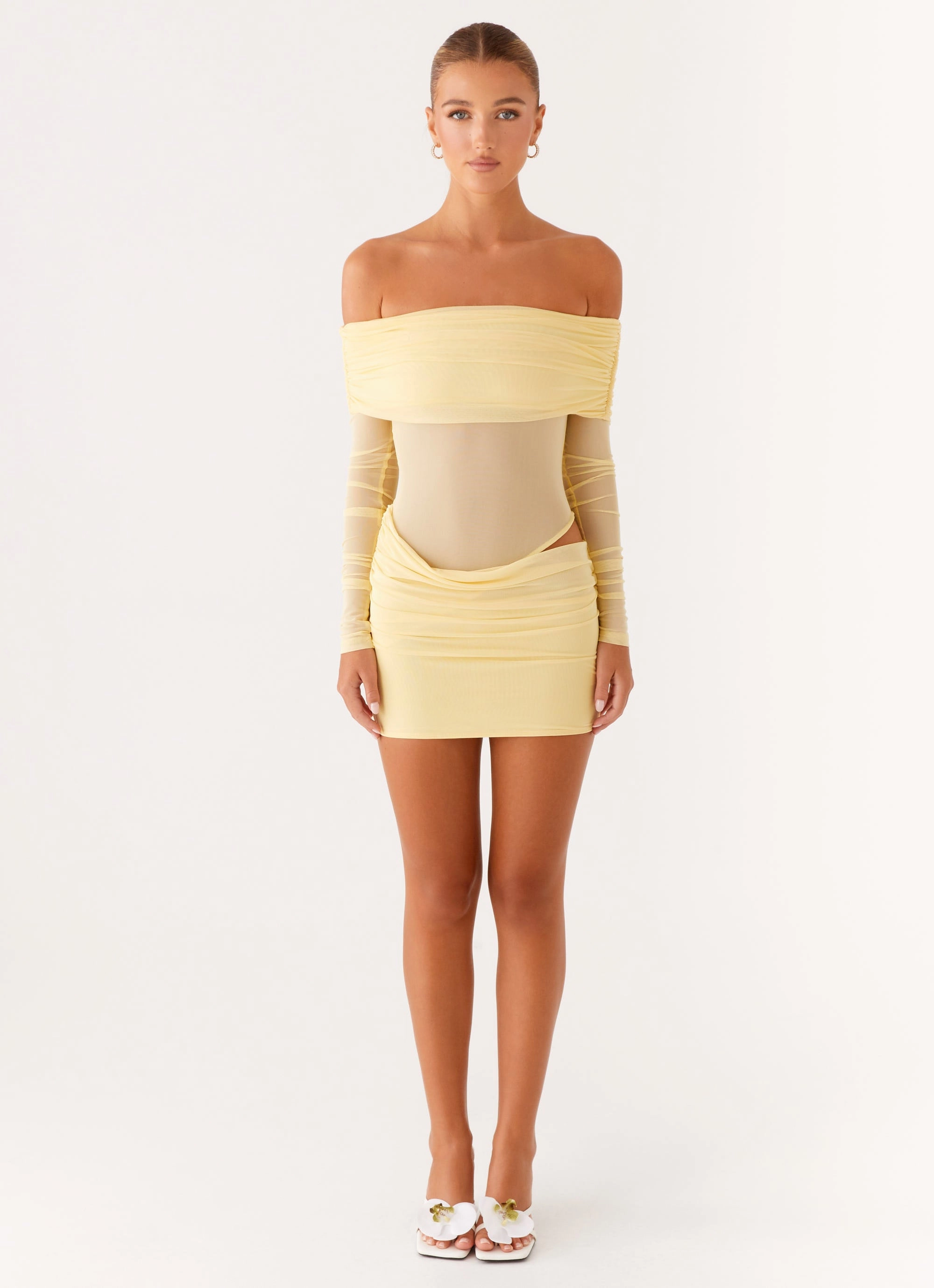 Feminine Energy No Doubt Mini Dress - Yellow
