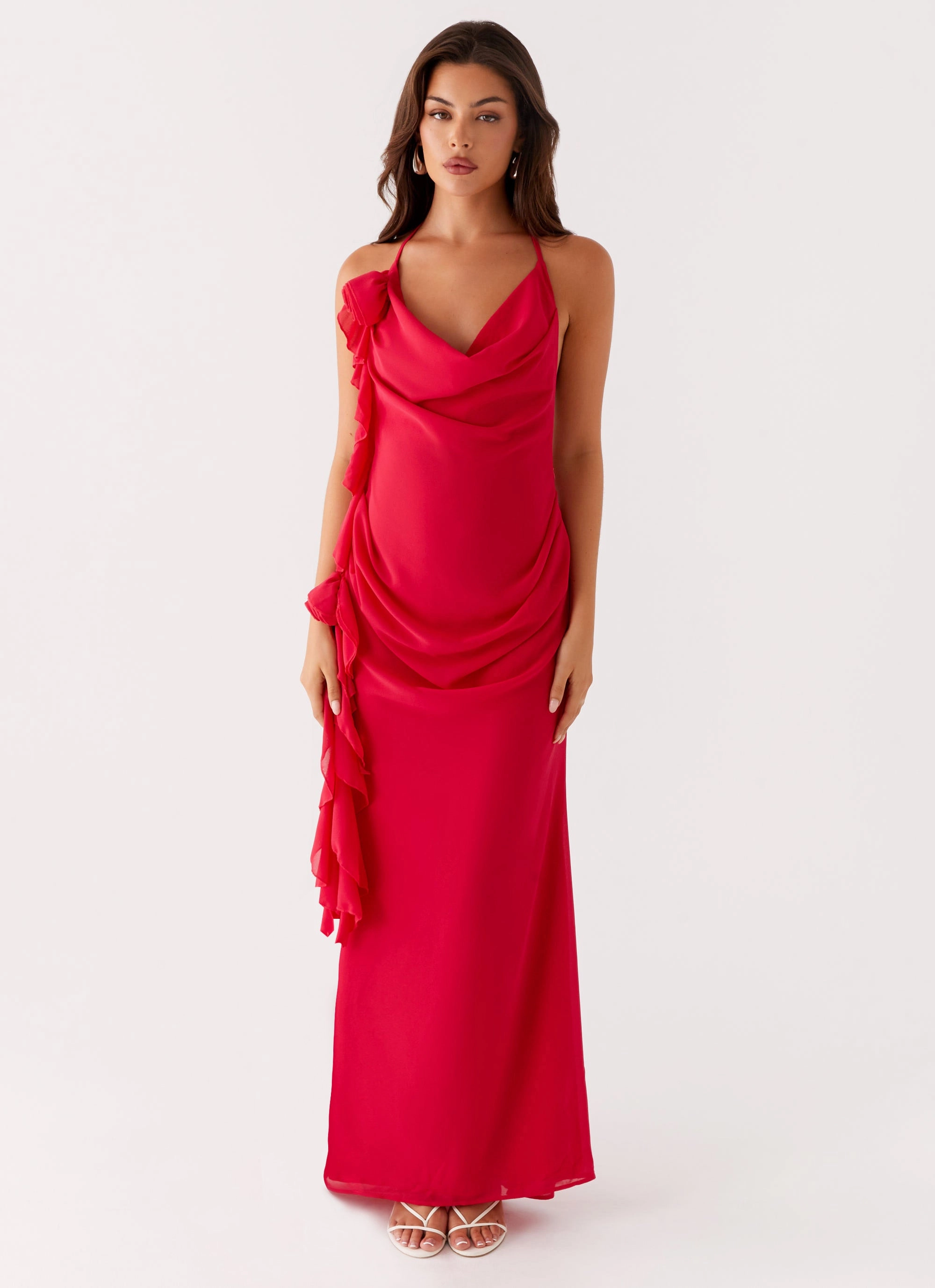 Diedre Rose Strappy Maxi Dress - Raspberry Stylish and Comfortable Chic Energy