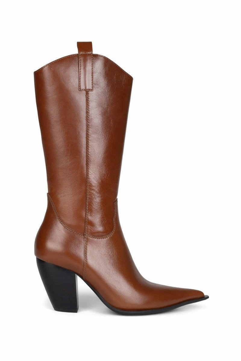 Jeffrey Campbell Reckon Knee Boot in Tan Low Profile Adventure Journey Winter Fashion