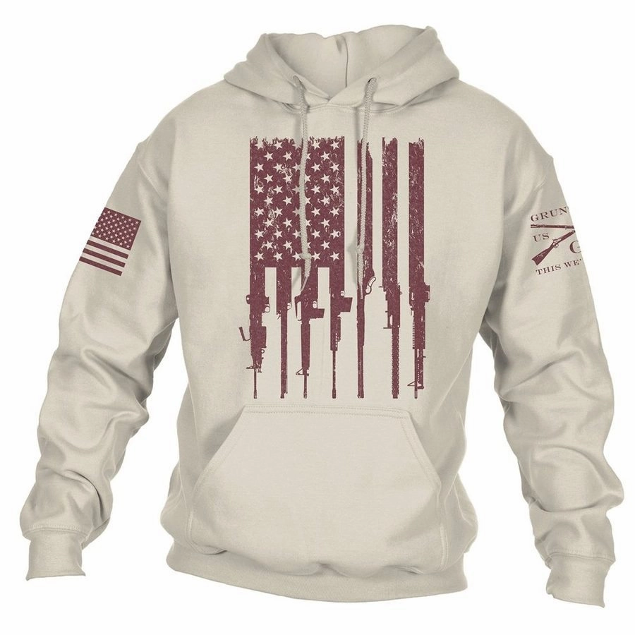Rifle Flag Hoodie - Sand Lifestyle Mode