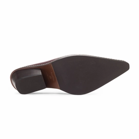 LEATHER BURGUNDY MULES Stable Design QuickDry