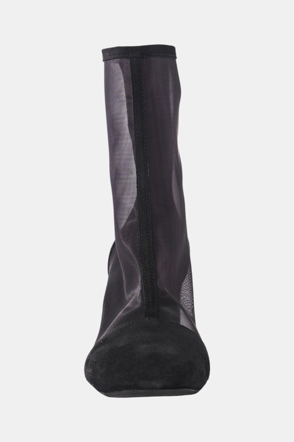 Free People Shoes Wisteria Mesh Boots in Black Suede Leather Upper