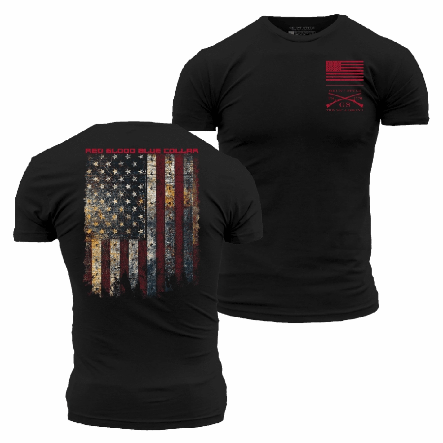 birthday party Red Blood Blue Collar? T-Shirt - Black