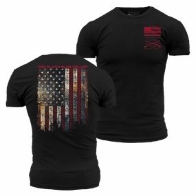 Red Blood Blue Collar? T-Shirt - Black Seasonal Smart