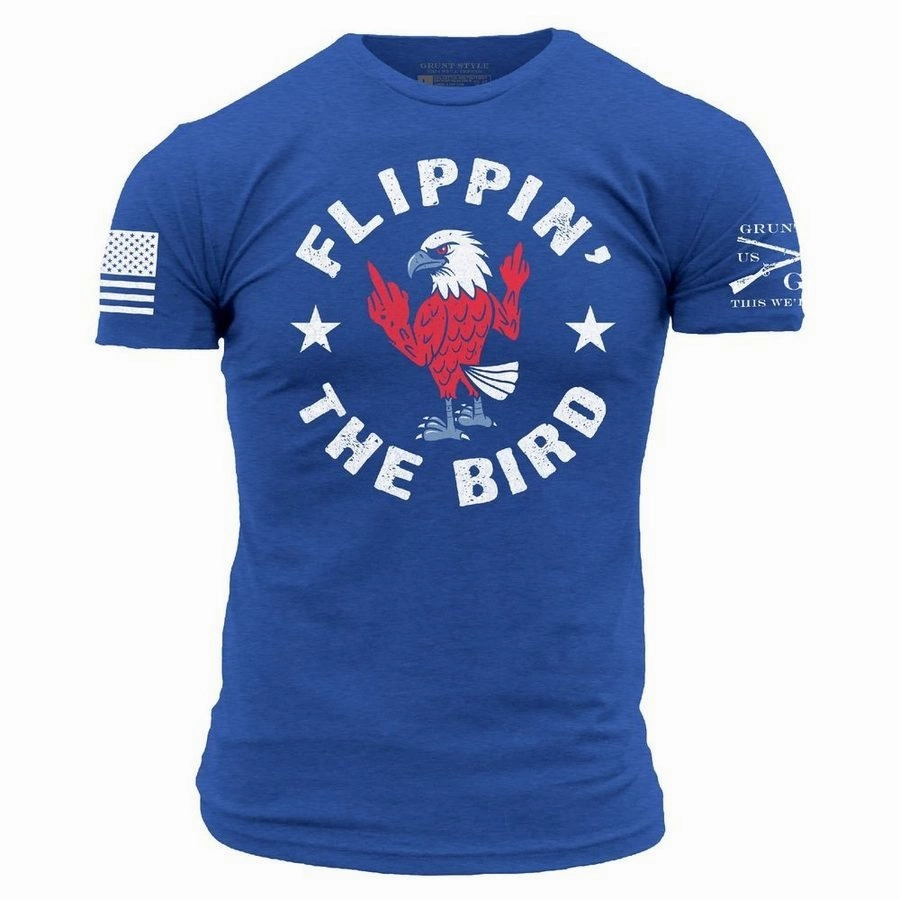 Flippin' The Bird T-Shirt - Royal Comfy Wear