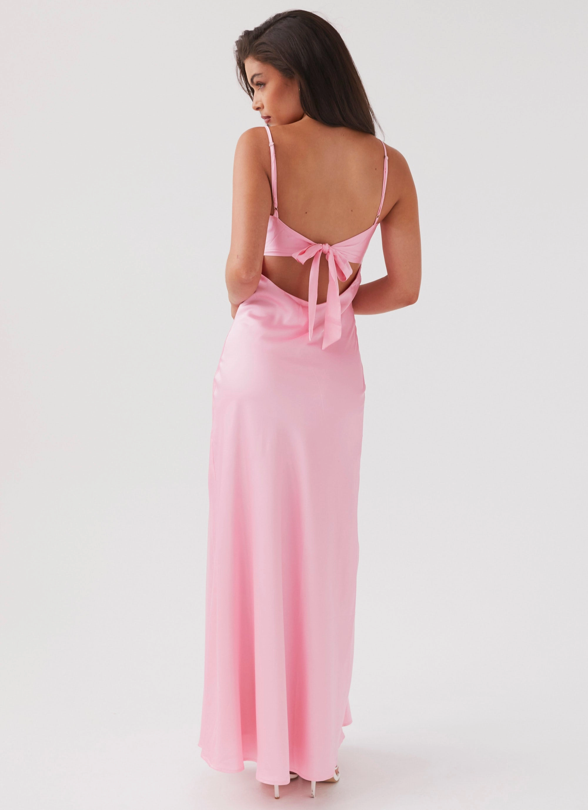 Bold Look Flora Satin Maxi Dress - Candy