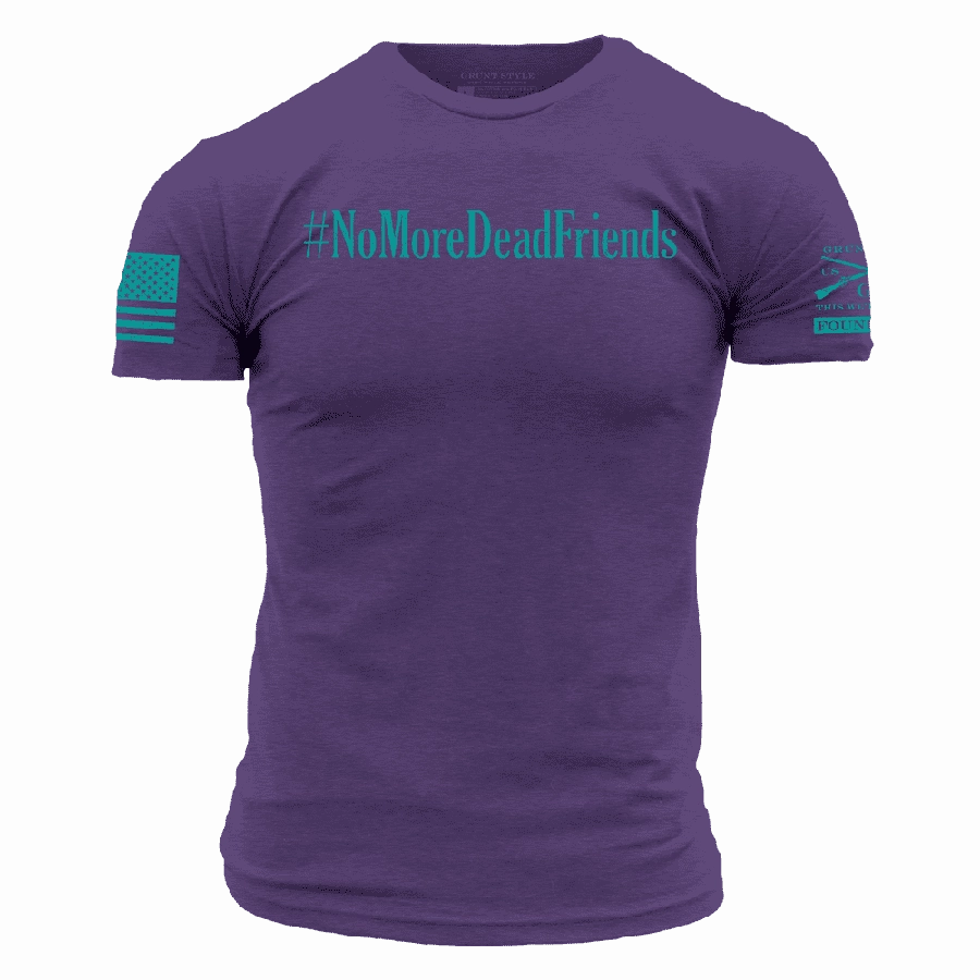 Cool and Comfortable Lightweight Style Grunt Style Foundation No More T-Shirt - Purple Rush