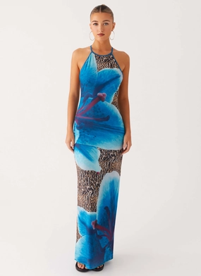Sandy Siren Maxi Dress - Cheetah Floral Layering-Piece Street Mood