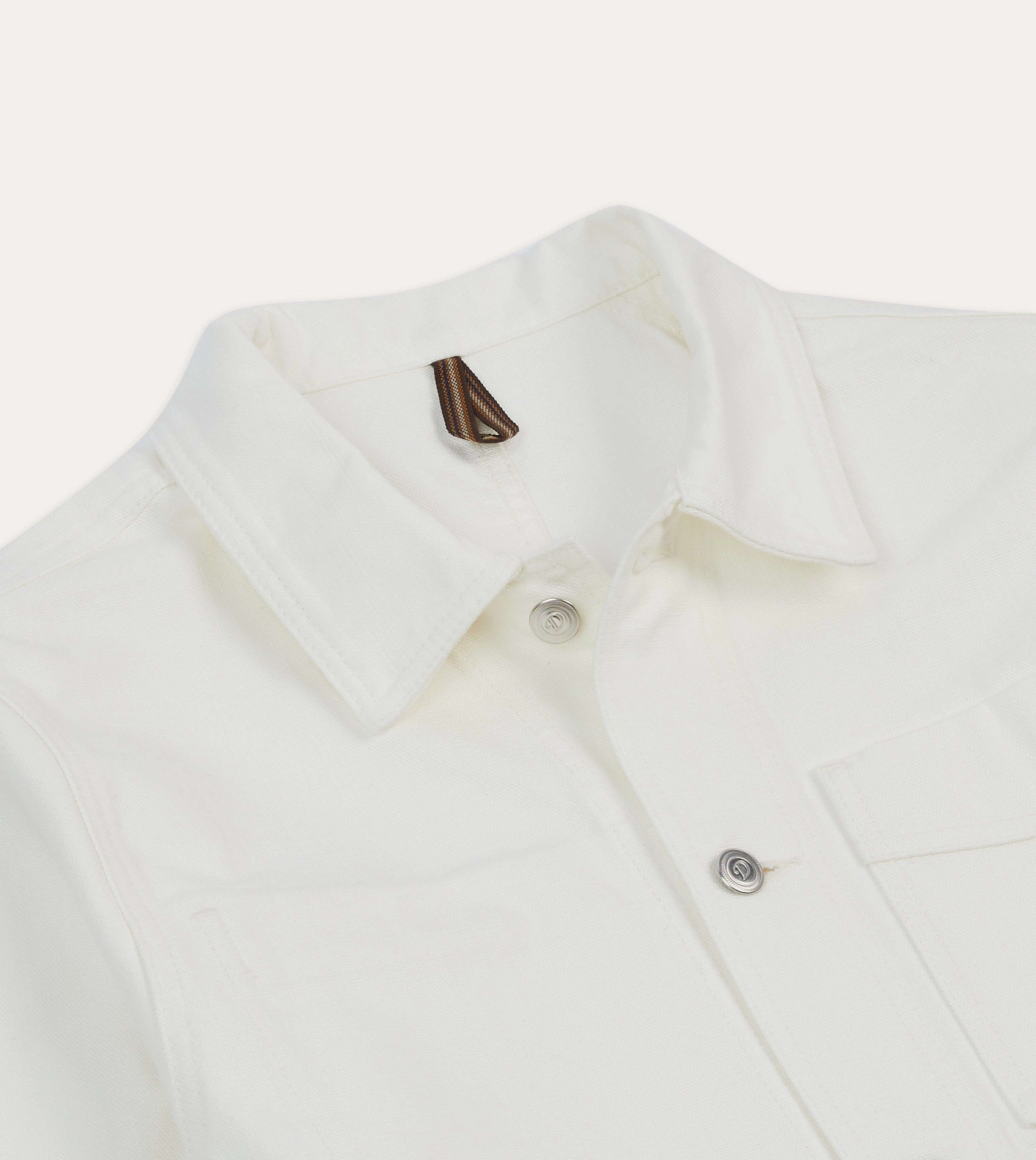 Ecru Cotton Canvas Work Jacket Storm Ready