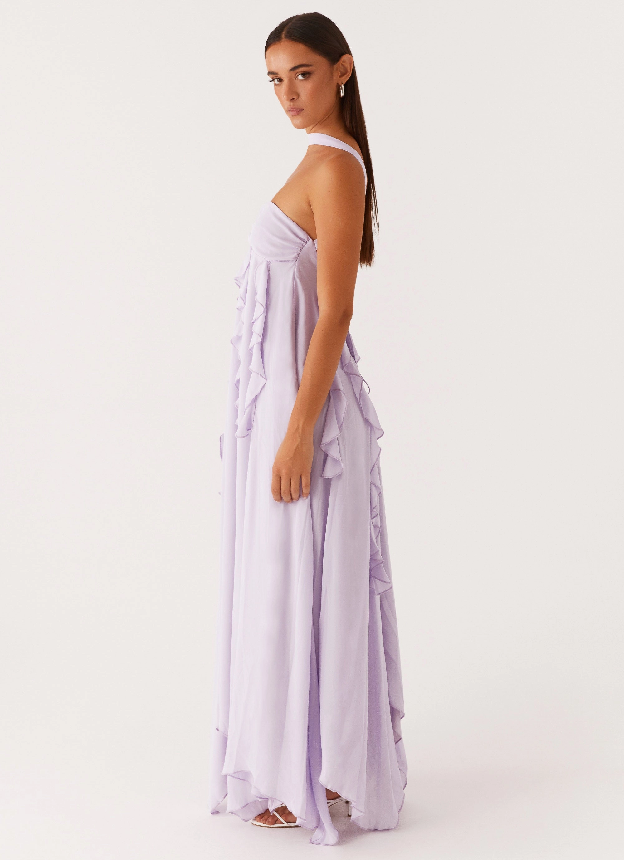 Dress for brunch Drawstring-Closure Florence Maxi Dress - Lilac