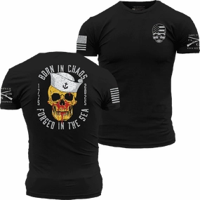 Forged In The Sea T-Shirt - Black Fit Comfort Sleek Performance