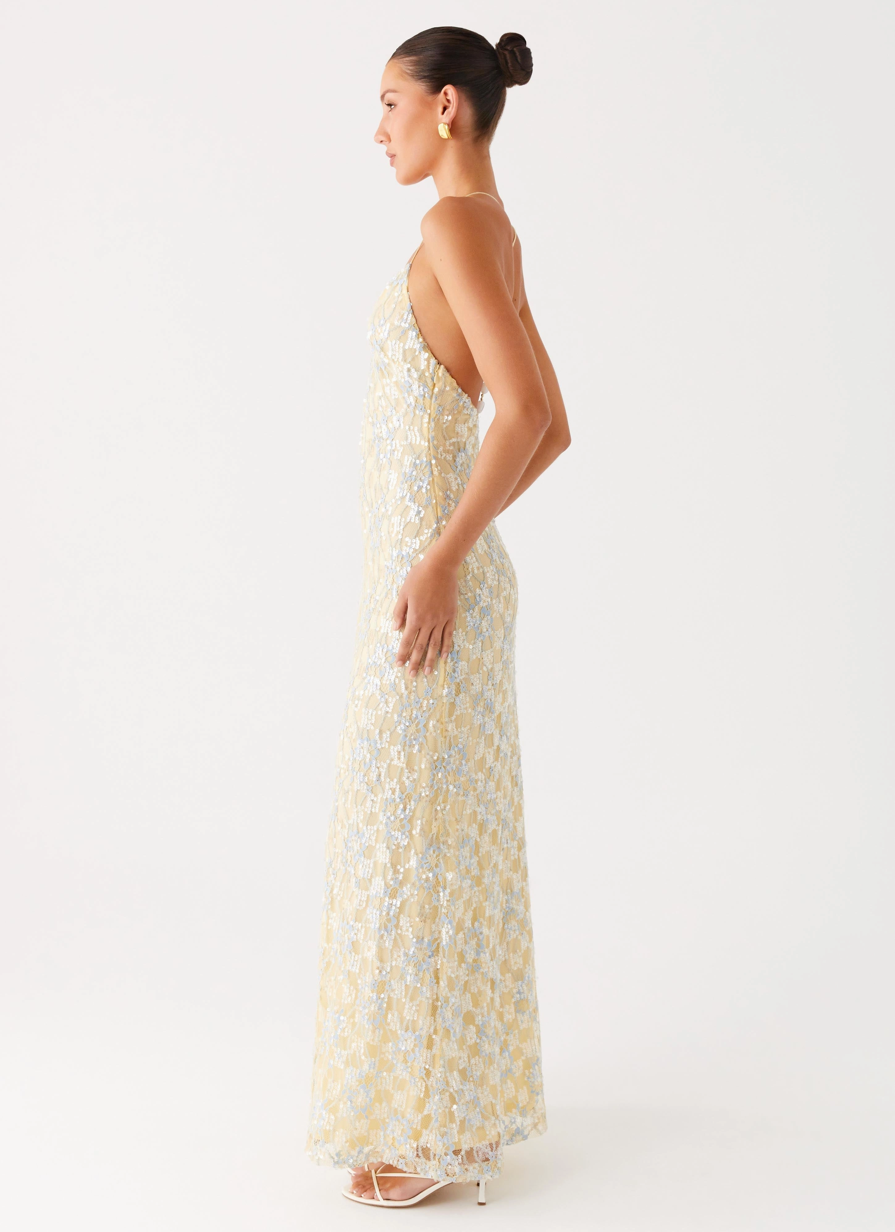 Effortless Touch Office Shape Truly Mine Maxi Dress - Yellow