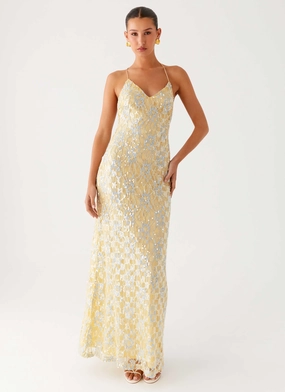 Delicate Details Truly Mine Maxi Dress - Yellow
