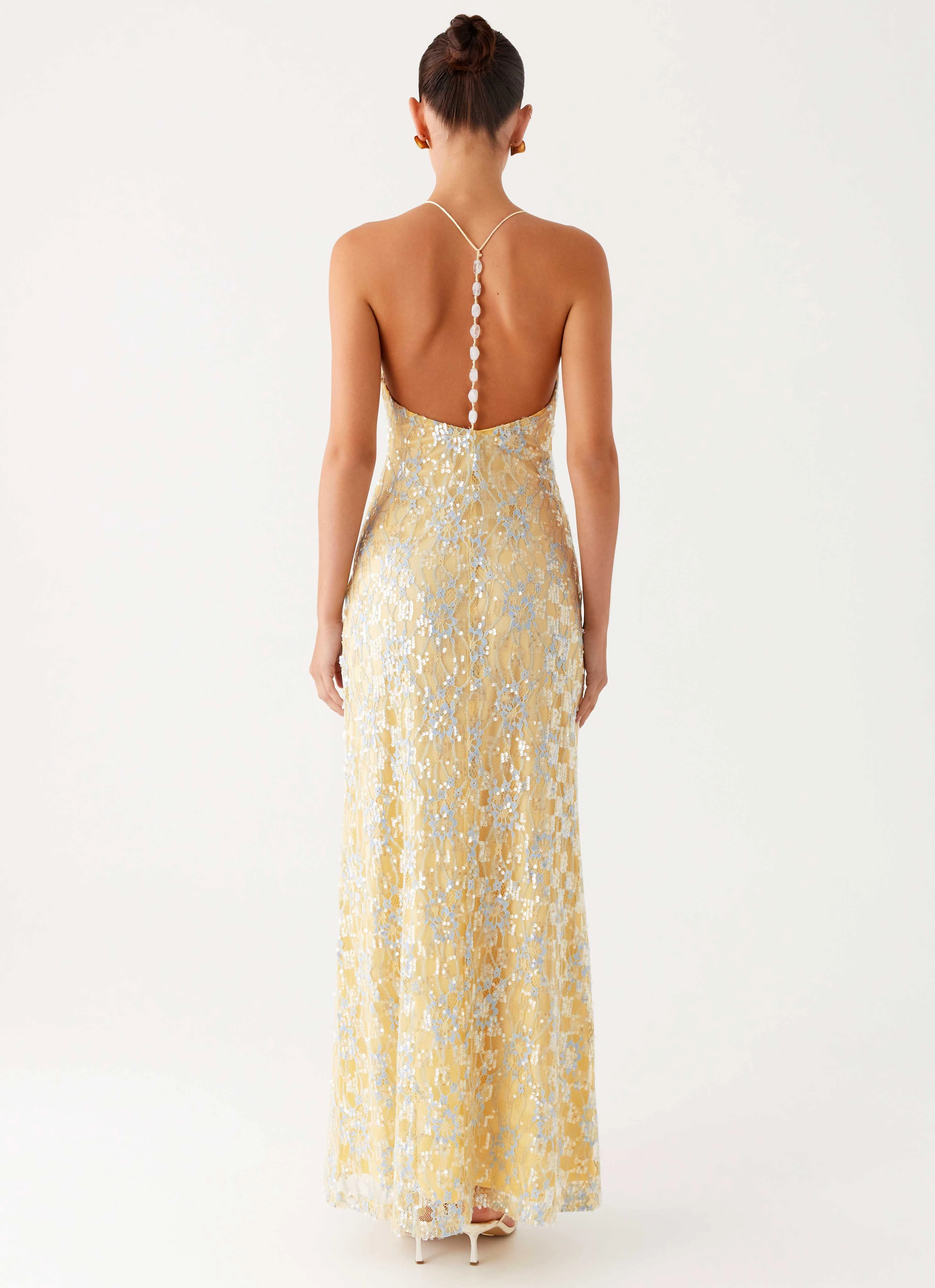 Truly Mine Maxi Dress - Yellow Modern Finish