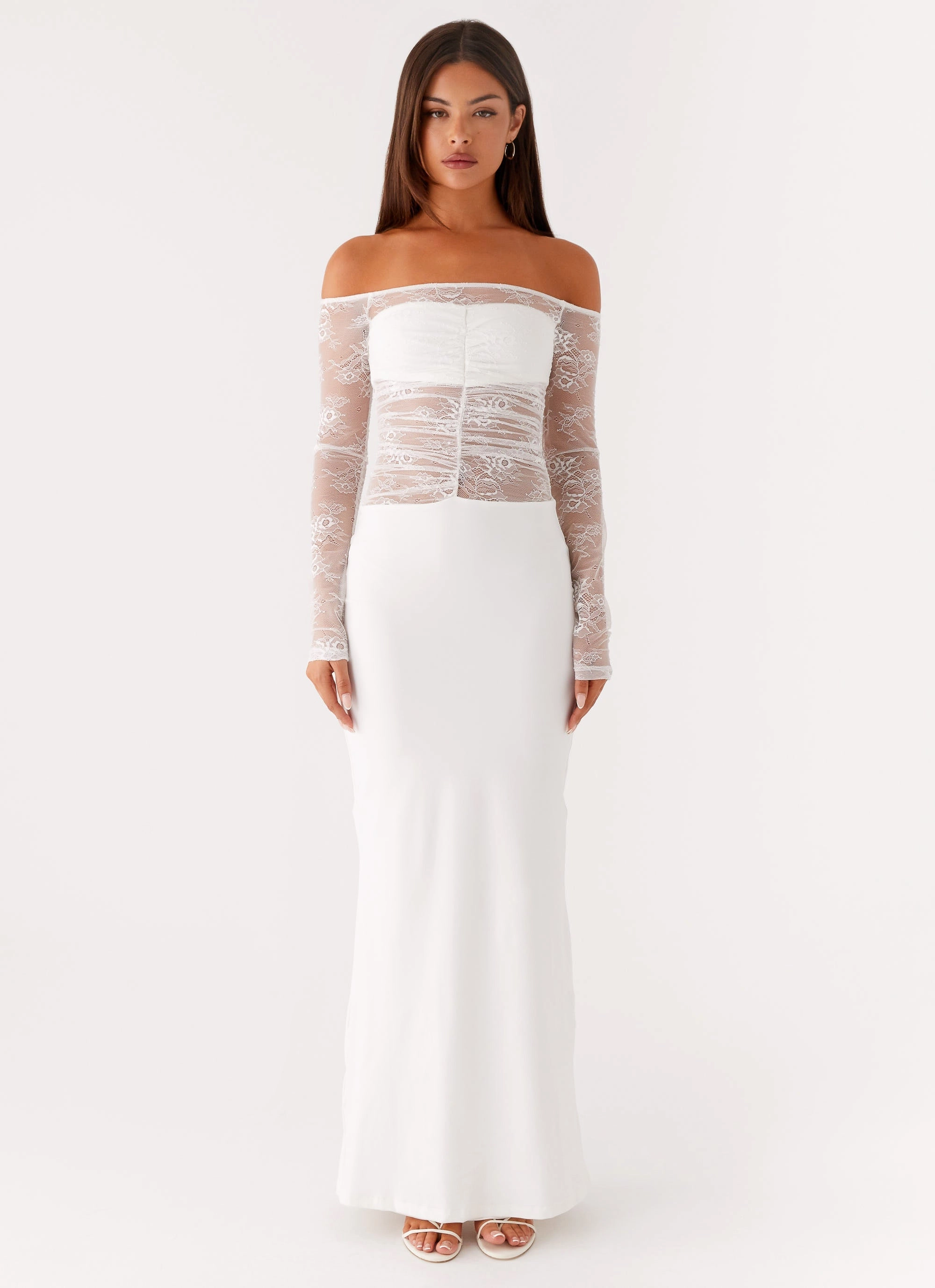 Avi Maxi Dress - White Subtle Flex
