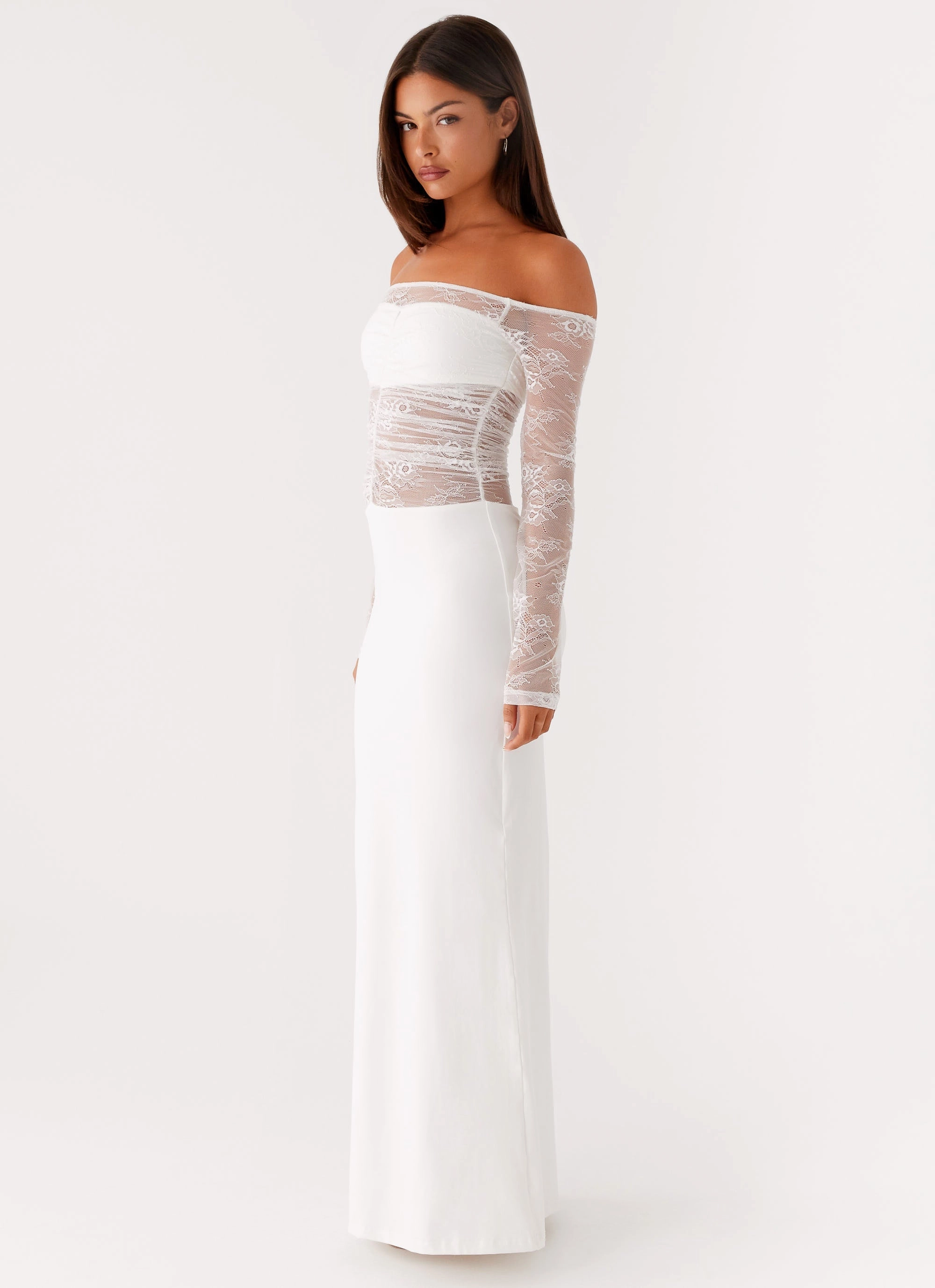 Avi Maxi Dress - White Minimal Details