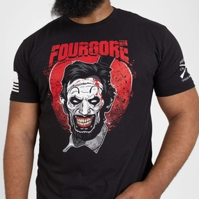 Four Gore T-Shirt - Black Wool combination Glossy Look