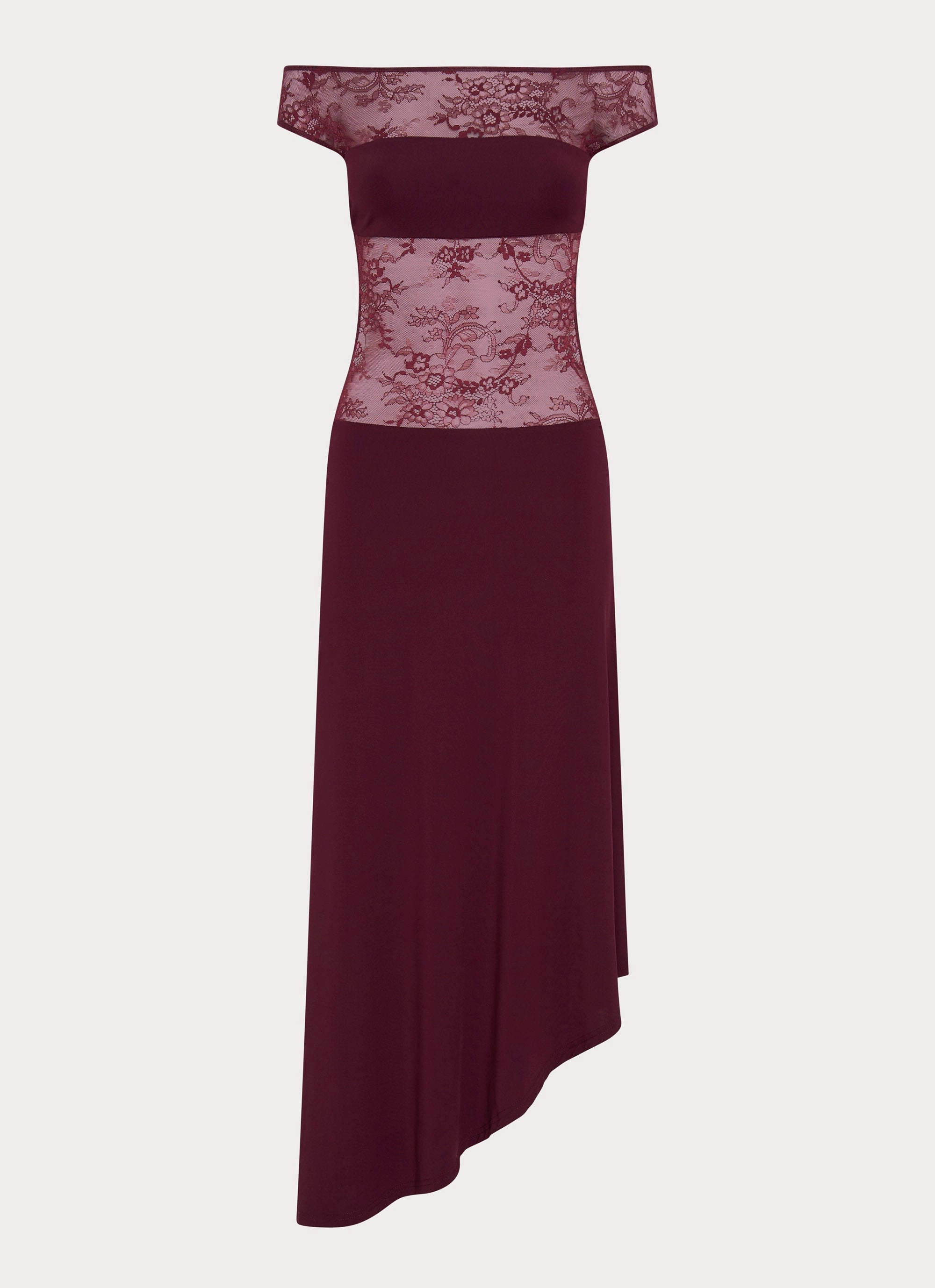 SeamlessConstruction Family Vibe Francoise Lace Midi Dress - Burgundy