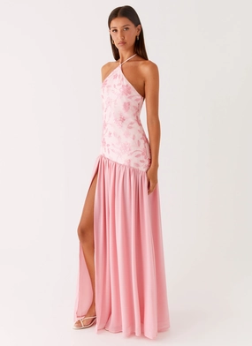 Timeless Fit Janelle Beaded Maxi Dress - Pink