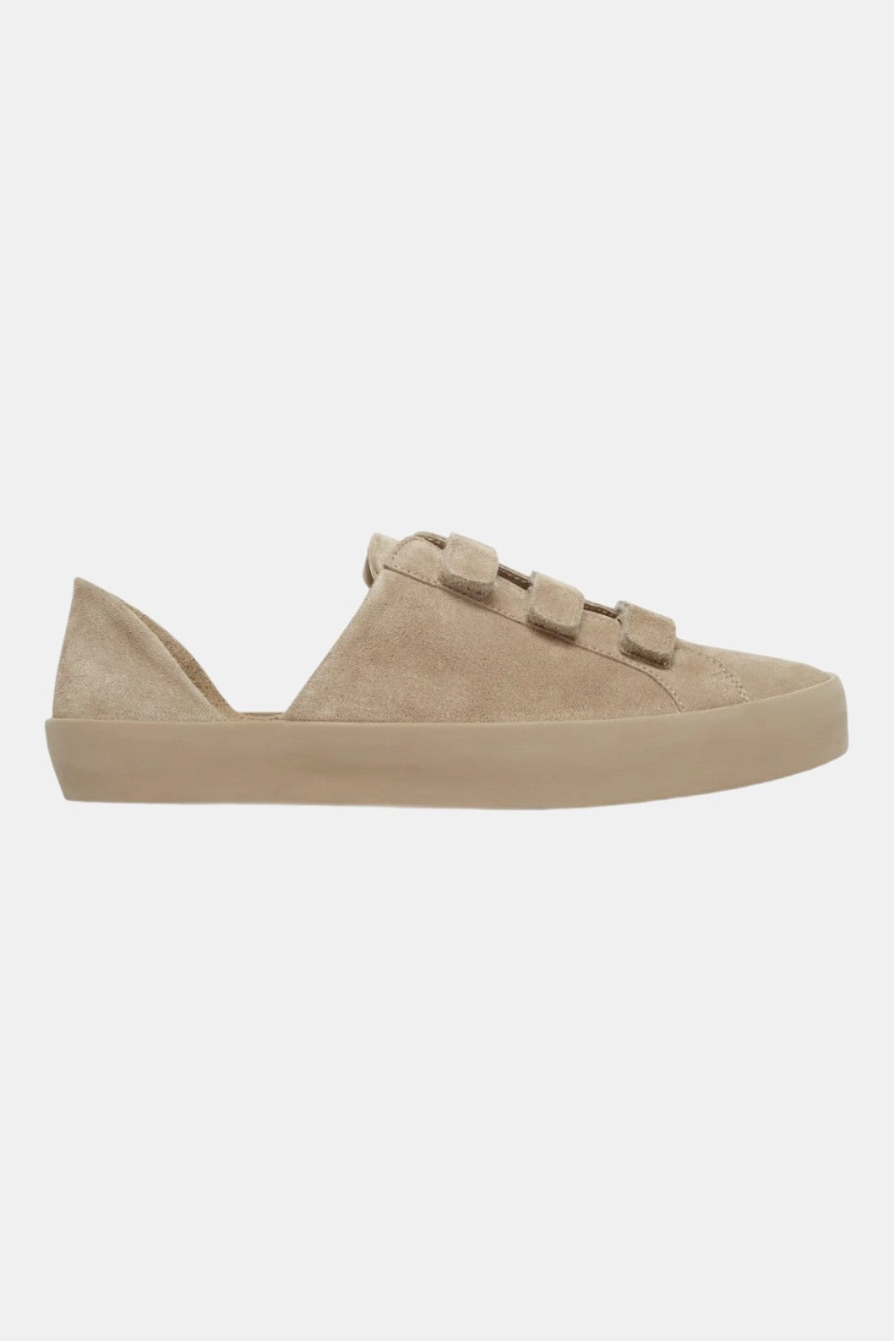 Speed Step Hydrophobic coating Freda Salvador Libby Strap D'orsay Sneakers in Stucco Suede