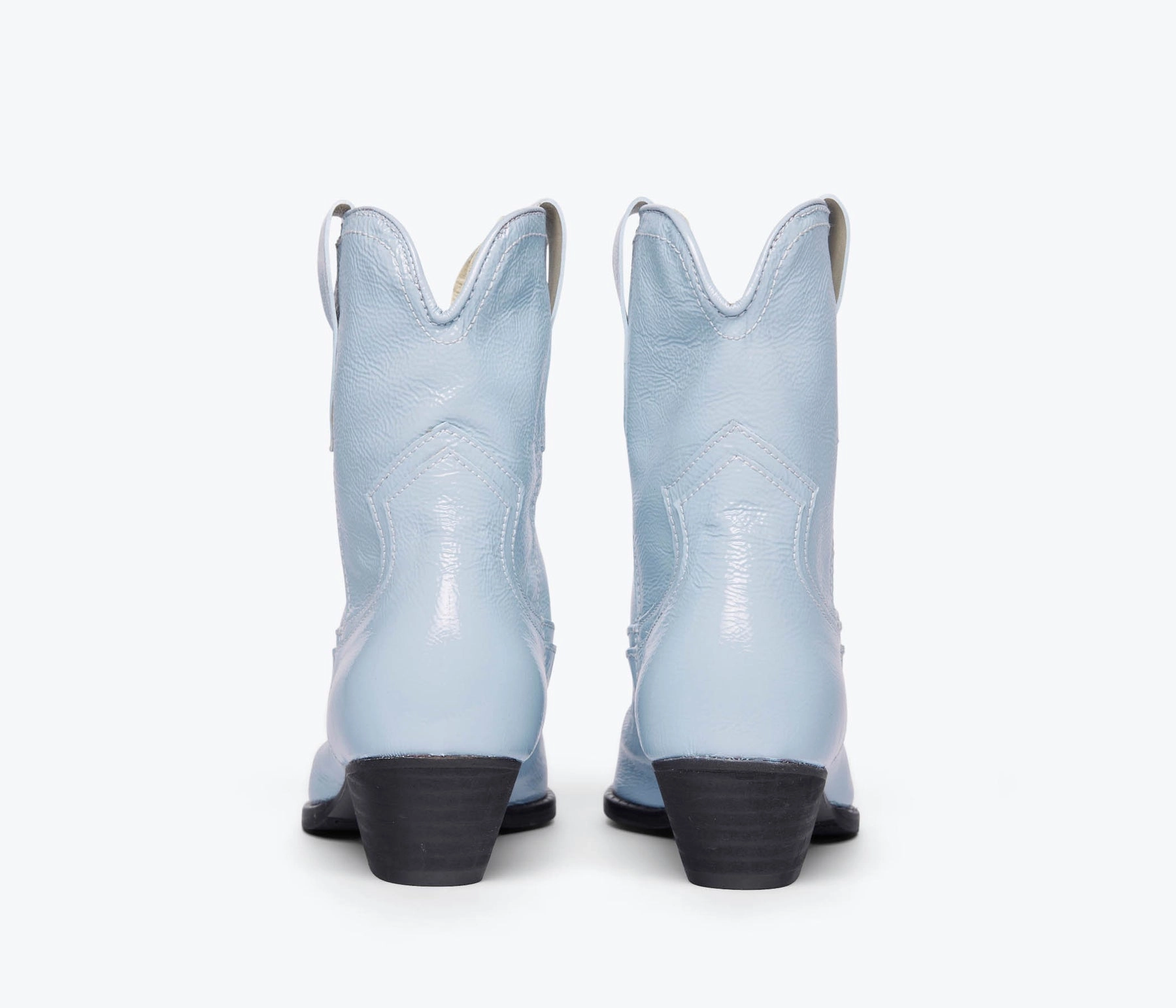 Freda Salvador Mazzy Western Ankle Boots in Sky Blue Urban Style