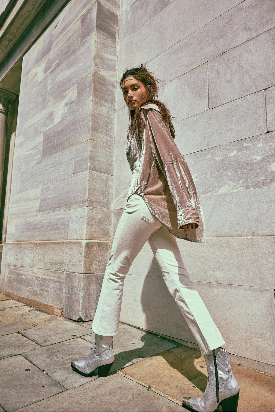 Rugged Built Outdoor Trek Free People Shoes Brayden Western Boot in Pewter