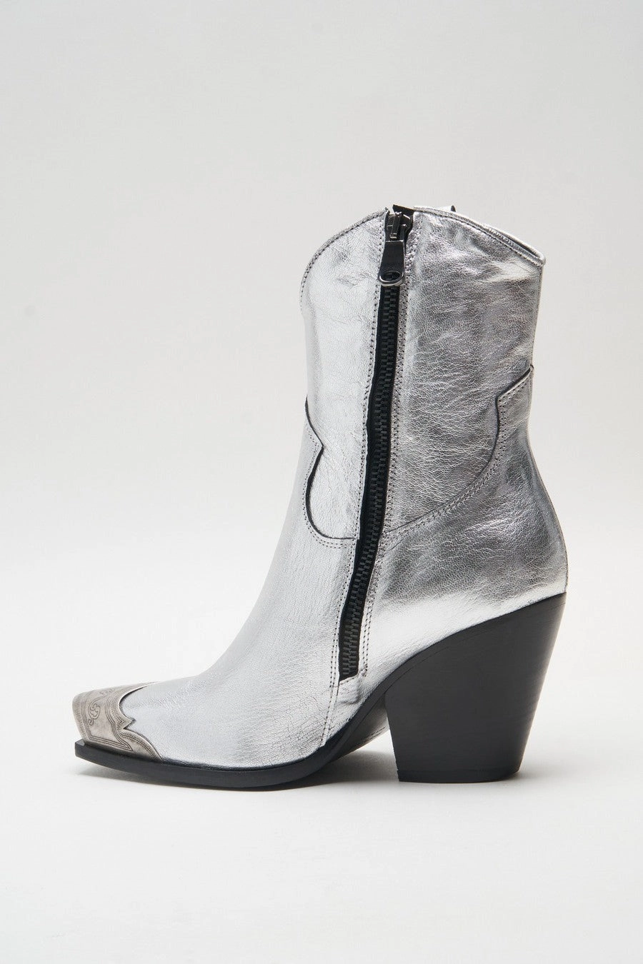 Free People Shoes Brayden Western Boot in Pewter Shock-absorbing