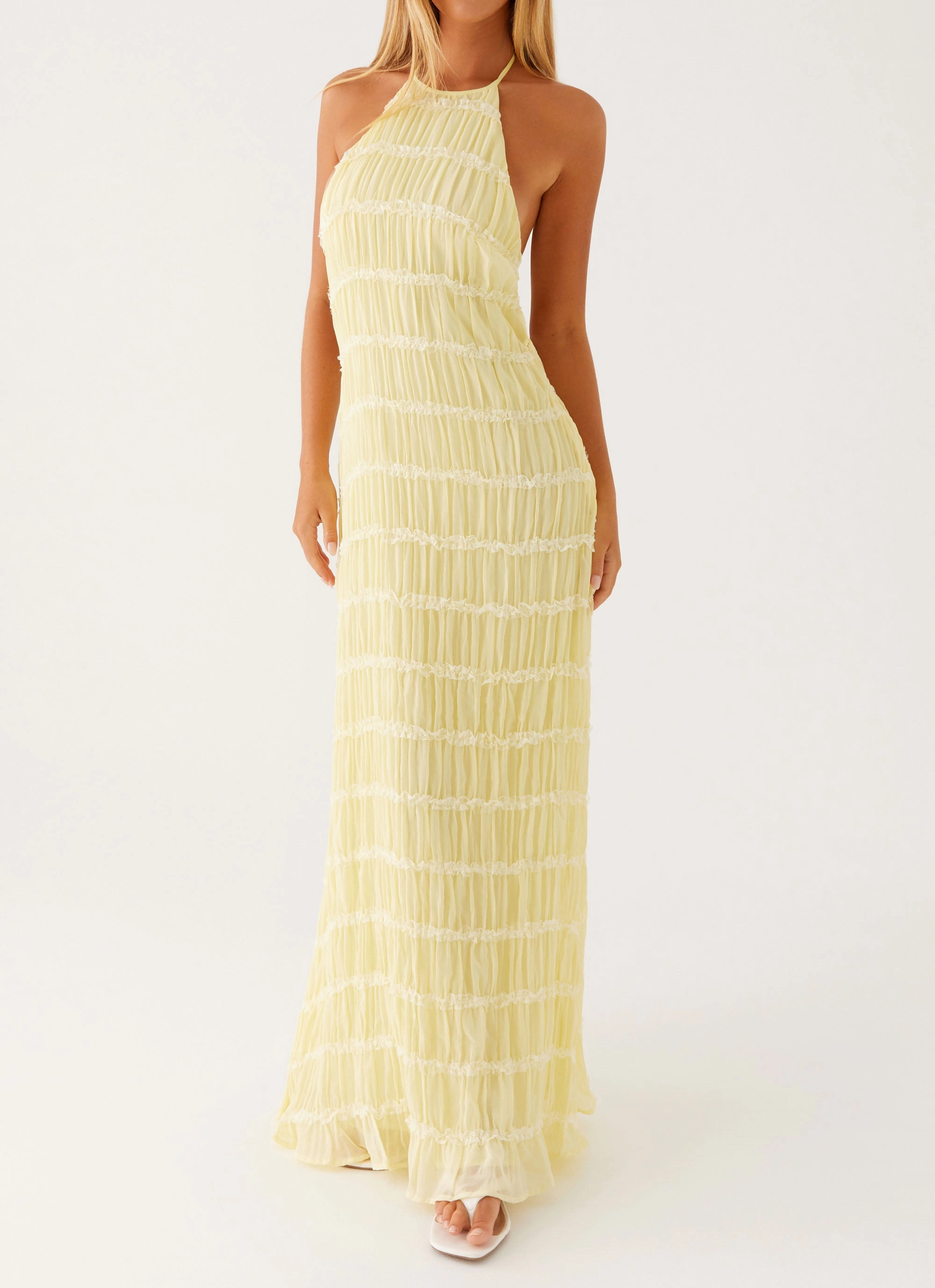 Aullie Maxi Dress - Yellow Modern Silhouette Easy Going