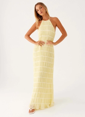 Aullie Maxi Dress - Yellow Perfect Layers