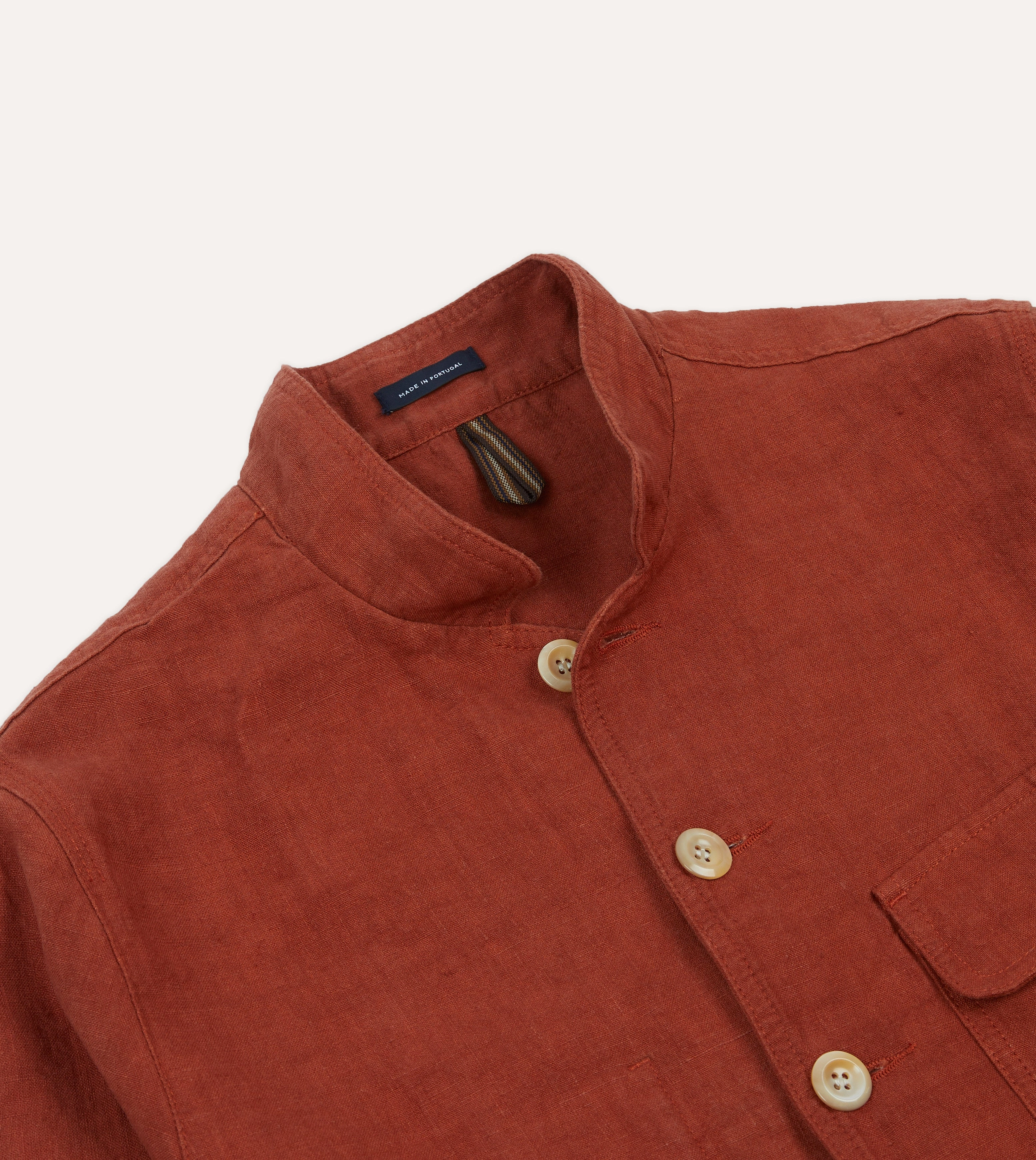 suitable for stage shows Rust Linen Forestiere Jacket