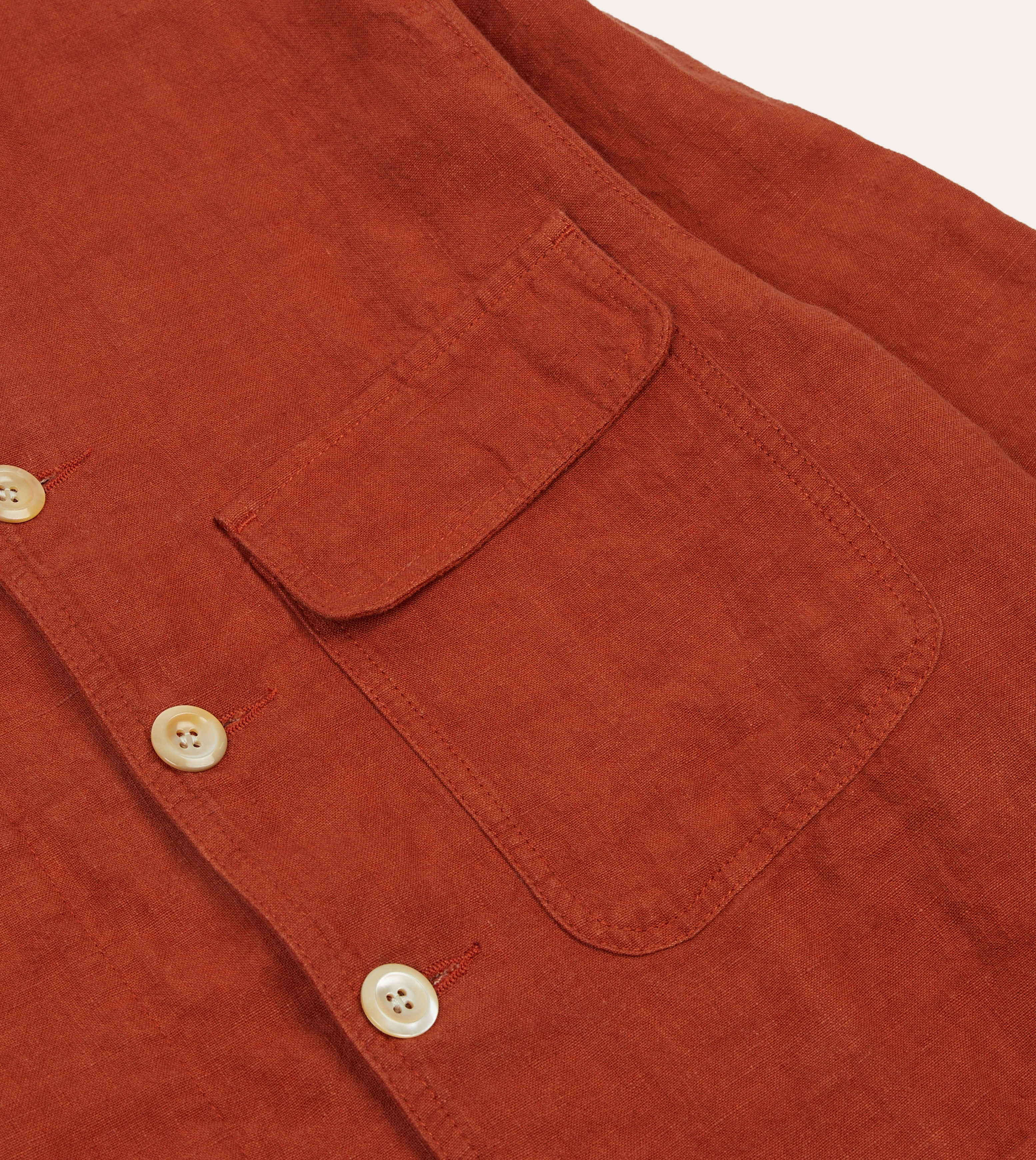 Rust Linen Forestiere Jacket Formal Style