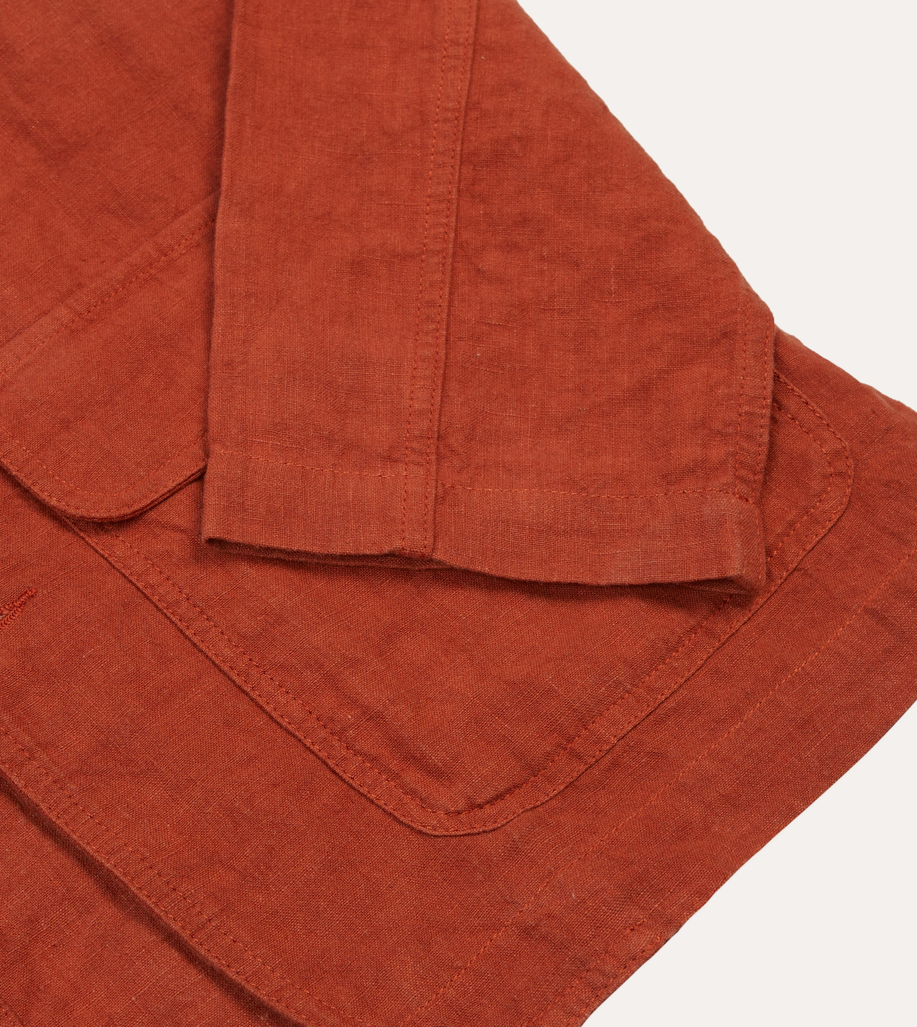rainy Rust Linen Forestiere Jacket
