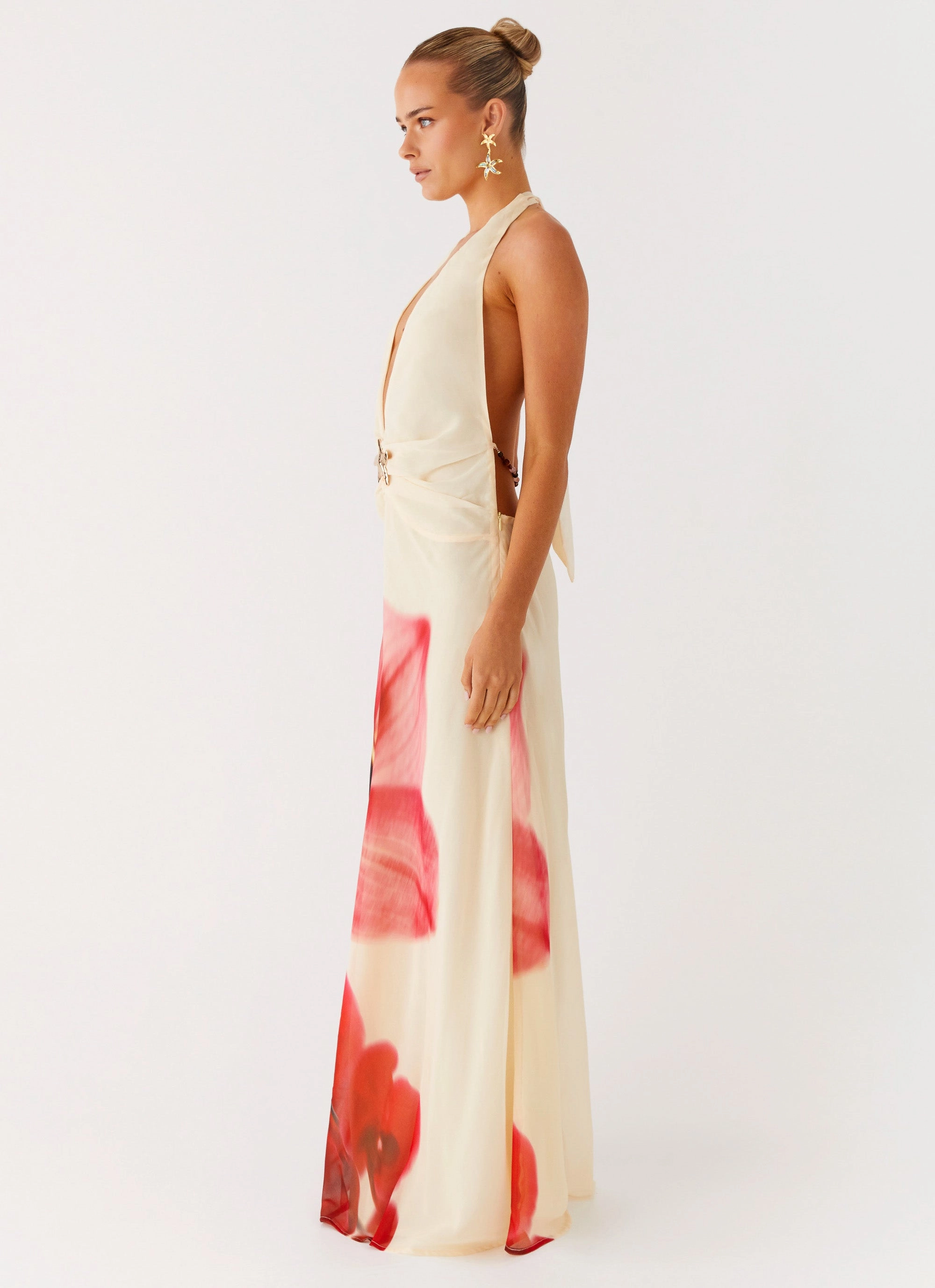 Light Weight Layerable Piece Belivia Maxi Dress - Yellow Bloom