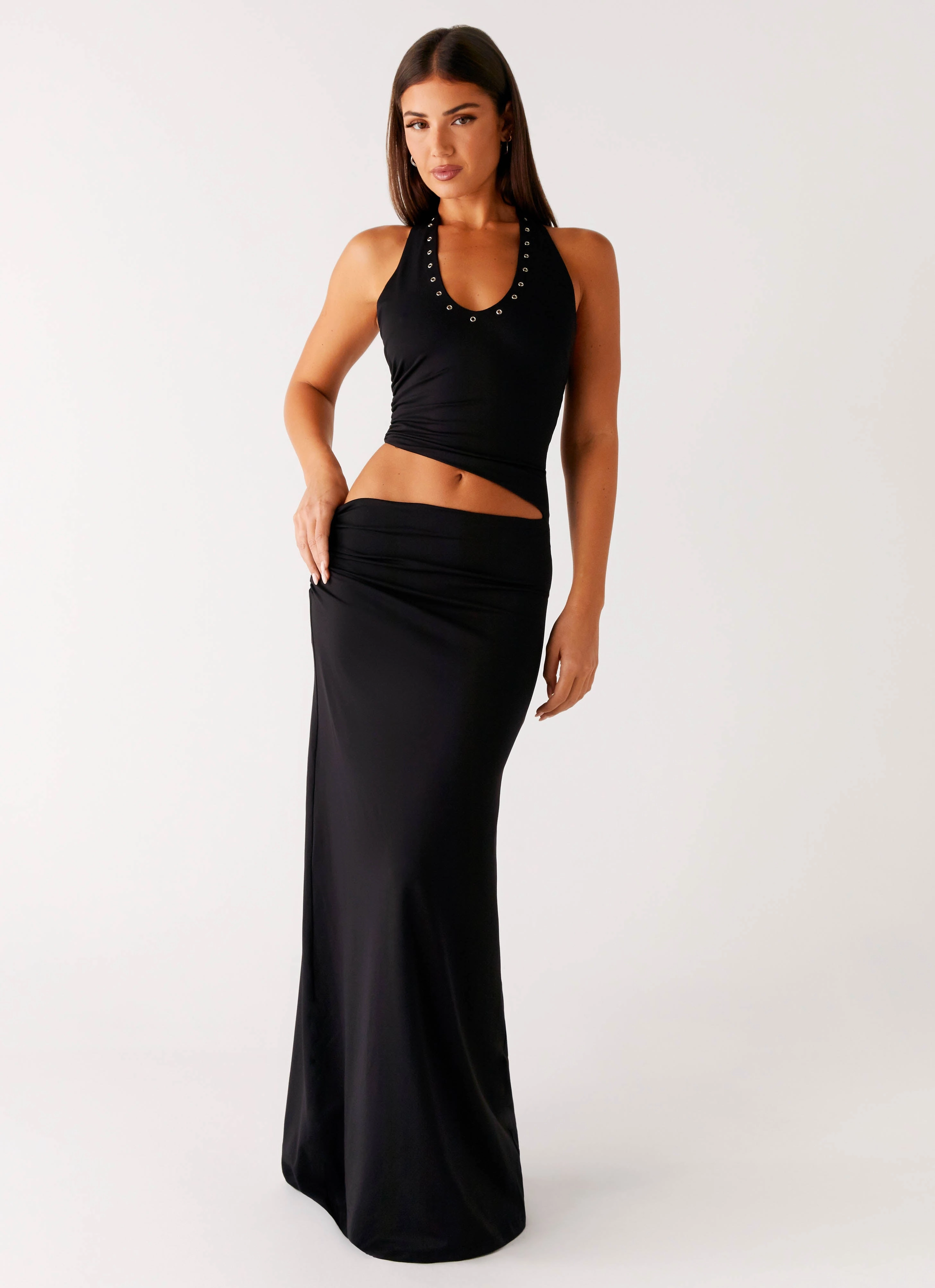 Chella Maxi Dress - Black Sophisticated Design