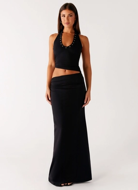 Chella Maxi Dress - Black Chic And Comfortable Fitted Shape