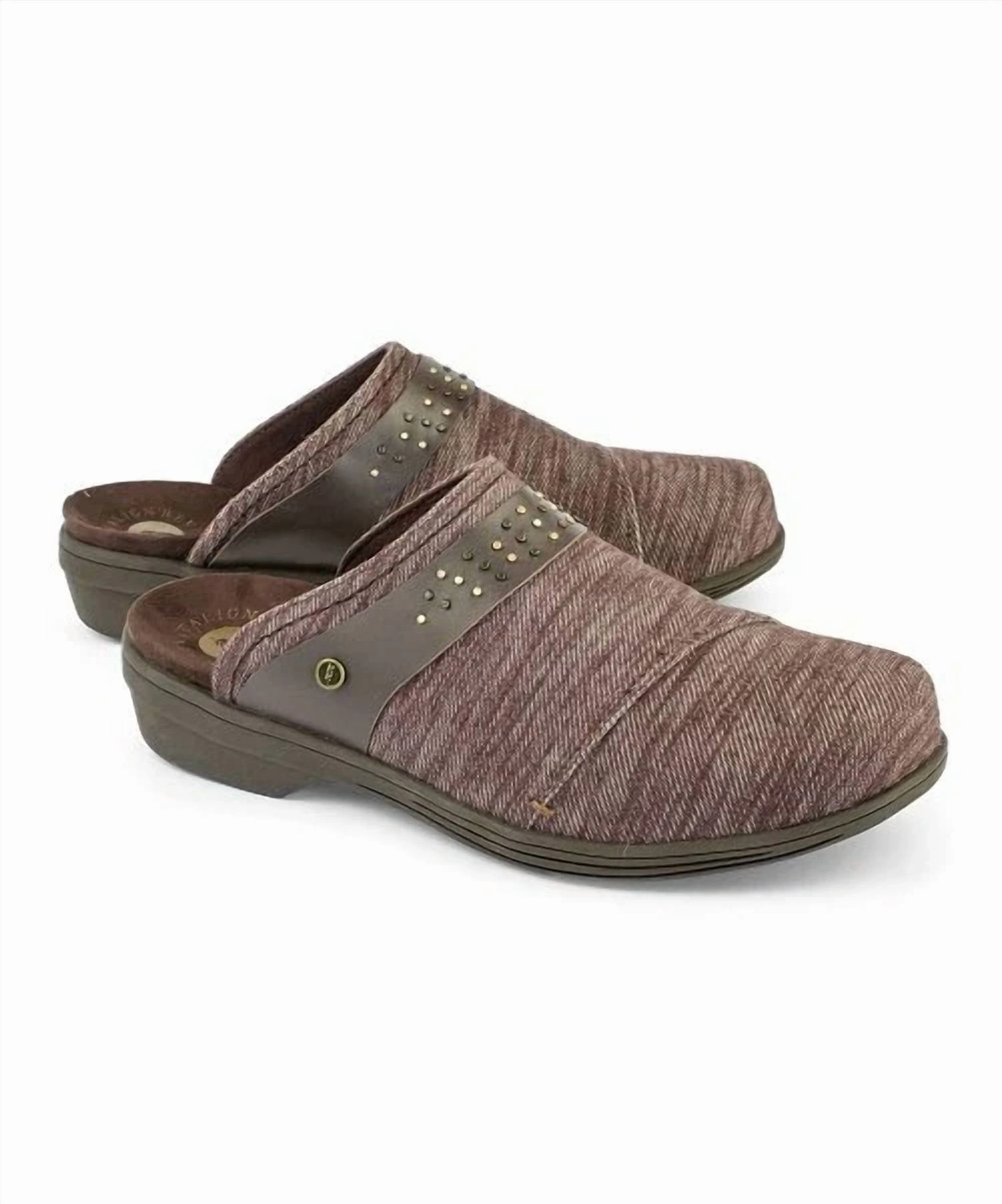 Wear resistant Comfortable Step Sandal Women's Monterey Heathered Clog In Brown