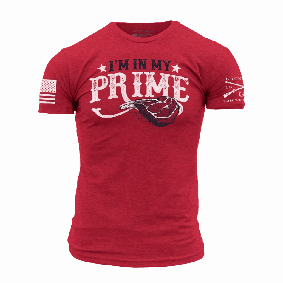 In My Prime T-Shirt - Red Slim Comfort