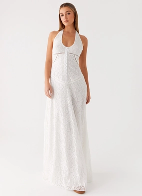 Calm Texture Charming Comfort Ember Valley Maxi Dress - Ivory