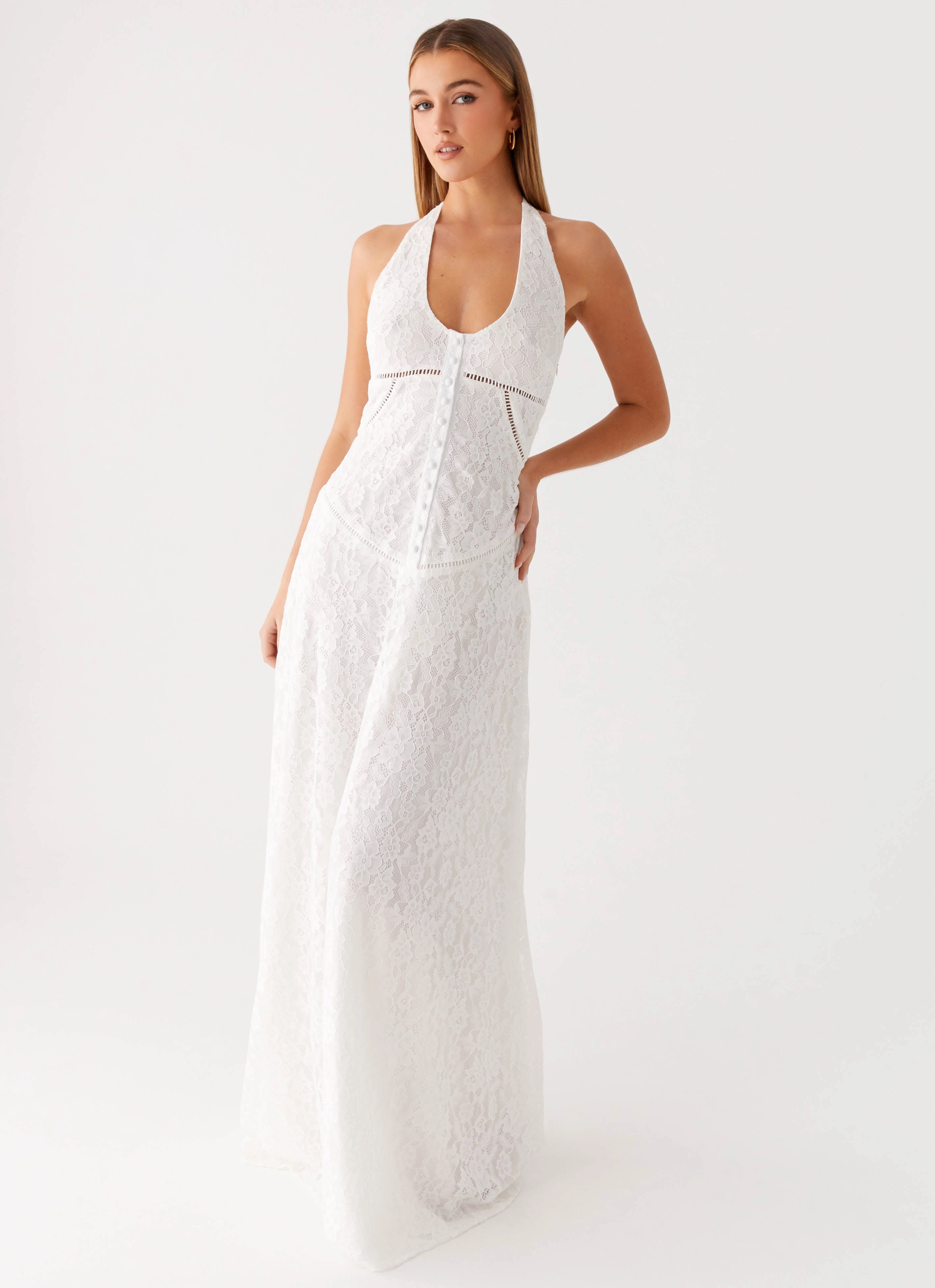 Ember Valley Maxi Dress - Ivory Calm Beauty Soft color